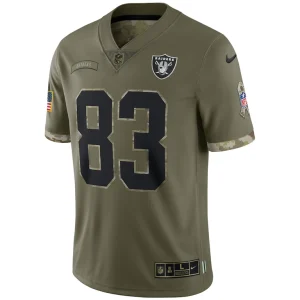 Darren waller las vegas raiders nike salute to service limited jersey Olive M
