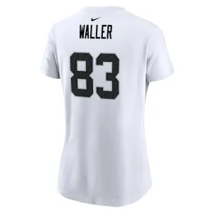 Darren waller las vegas raiders nike womens player name number t shirt White L