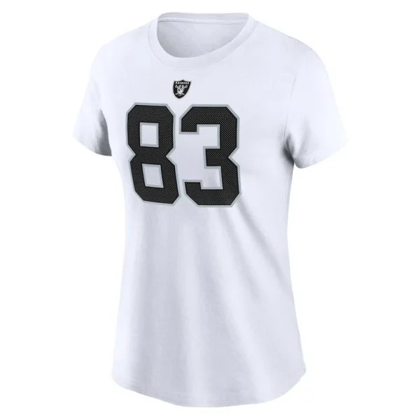 Darren waller las vegas raiders nike womens player name number t shirt White M