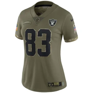 Darren waller las vegas raiders nike womens salute to service limited jersey Olive M