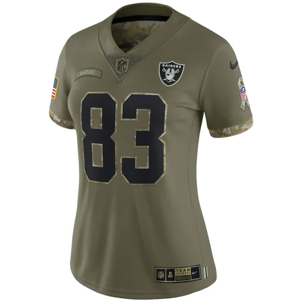 Darren waller las vegas raiders nike womens salute to service limited jersey Olive M