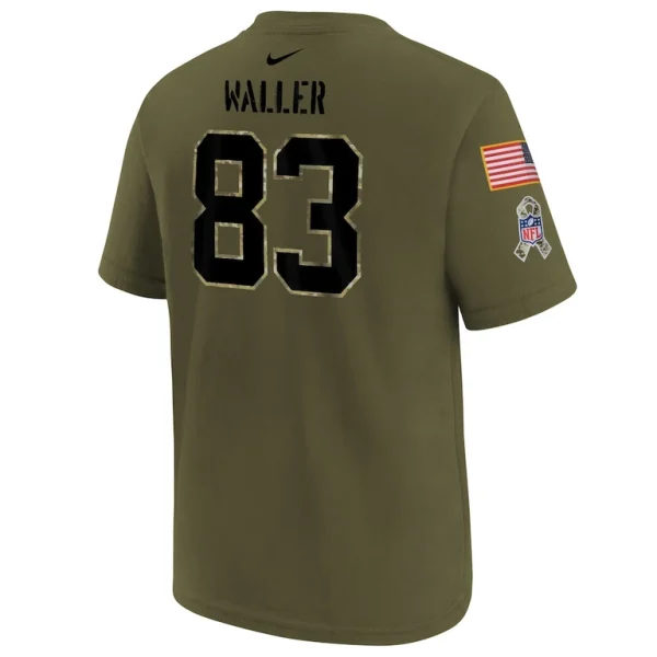 Darren waller las vegas raiders nike youth salute to service name number t shirt Olive Yth L