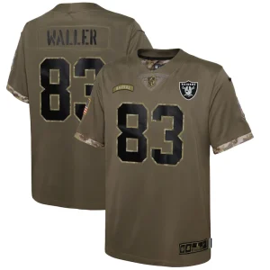 Darren waller las vegas raiders nike youth salute to service player limited jersey Olive