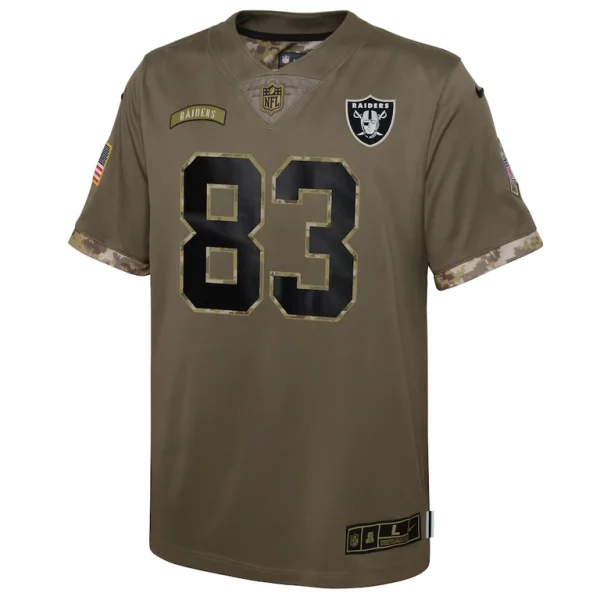 Darren waller las vegas raiders nike youth salute to service player limited jersey Olive Yth M