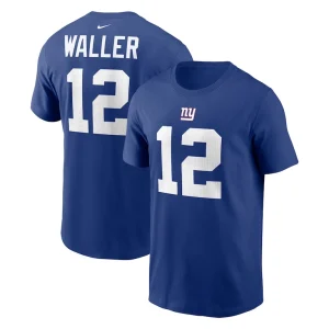 Darren waller new york giants nike player name number t shirt Royal