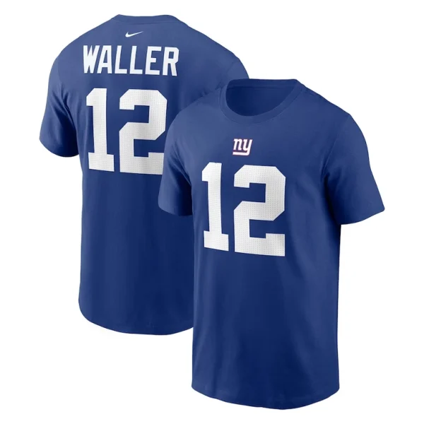 Darren waller new york giants nike player name number t shirt Royal
