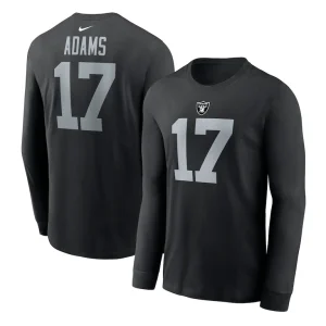 Davante adams las vegas raiders nike player name number long sleeve t shirt Black