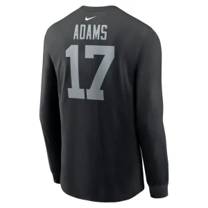 Davante adams las vegas raiders nike player name number long sleeve t shirt Black L