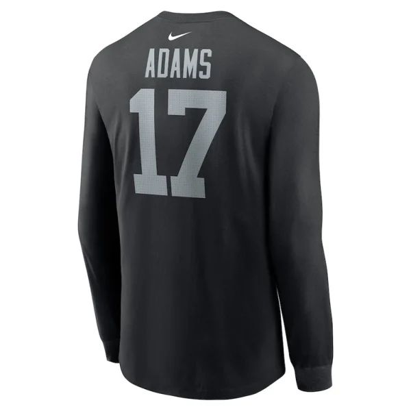 Davante adams las vegas raiders nike player name number long sleeve t shirt Black L