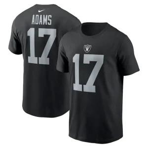 Davante adams las vegas raiders nike player name number t shirt Black