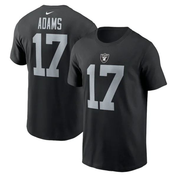 Davante adams las vegas raiders nike player name number t shirt Black