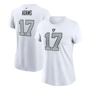 Davante adams las vegas raiders nike womens player name number t shirt White