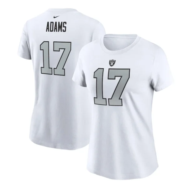 Davante adams las vegas raiders nike womens player name number t shirt White