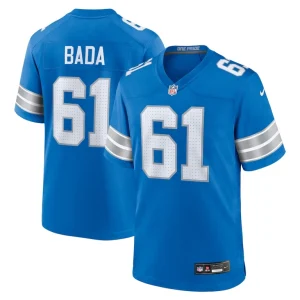 David bada detroit lions nike team game jersey Blue