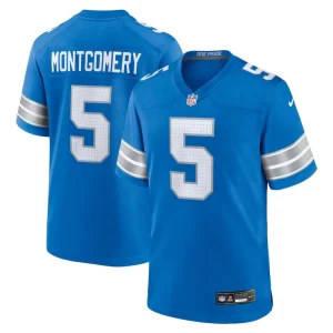 David montgomery detroit lions nike game jersey Blue