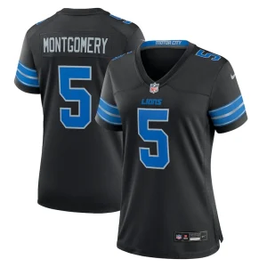 David montgomery detroit lions nike womens 2nd alternate game jersey Black