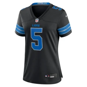 David montgomery detroit lions nike womens 2nd alternate game jersey Black M