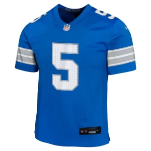 David montgomery detroit lions nike youth team player game jersey Blue Yth M