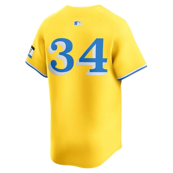 David ortiz boston red sox nike city connect retired player jersey Gold L