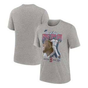 David ortiz boston red sox nike cooperstown collection player local t shirt Heather gray