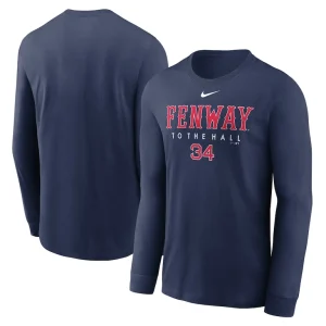 David ortiz boston red sox nike hall of fame fenway crew neck t shirt Navy