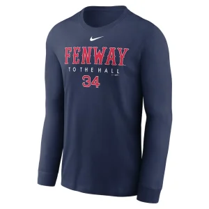 David ortiz boston red sox nike hall of fame fenway crew neck t shirt Navy M