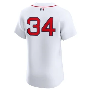 David ortiz boston red sox nike home elite jersey White 48