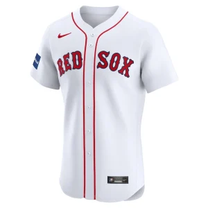David ortiz boston red sox nike home elite sponsor patch player jersey White 44