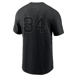 David ortiz boston red sox nike name number t shirt Black L
