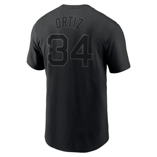 David ortiz boston red sox nike name number t shirt Black L