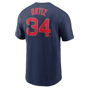 David ortiz boston red sox nike name number t shirt Navy L
