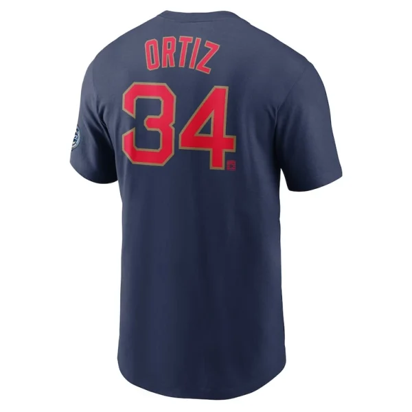 David ortiz boston red sox nike name number t shirt Navy L