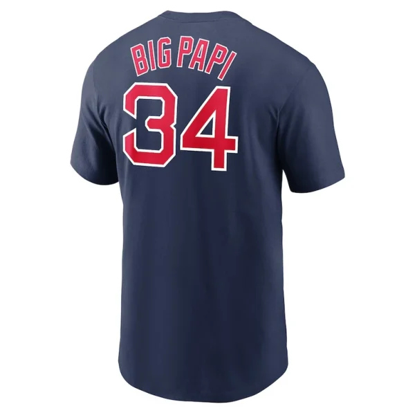 David ortiz boston red sox nike name number wordmark t shirt Navy L