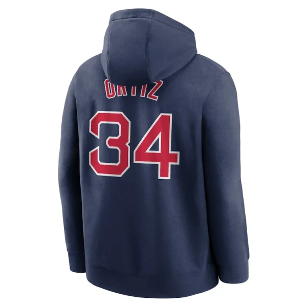 David ortiz boston red sox nike player name number club pullover hoodie Navy L