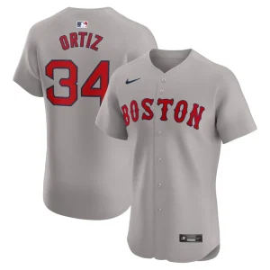 David ortiz boston red sox nike road elite player jersey Gray