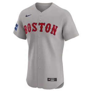 David ortiz boston red sox nike road elite sponsor patch player jersey Gray 44