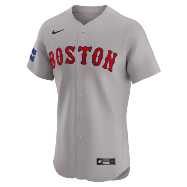 David ortiz boston red sox nike road elite sponsor patch player jersey Gray 44
