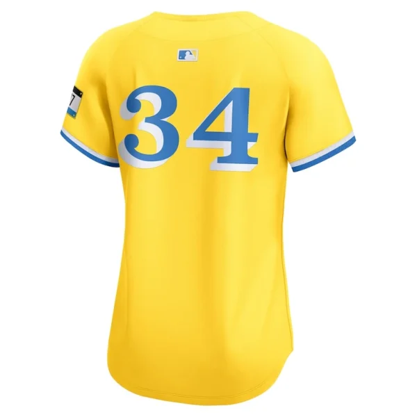 David ortiz boston red sox nike womens city connect retired player jersey Gold L
