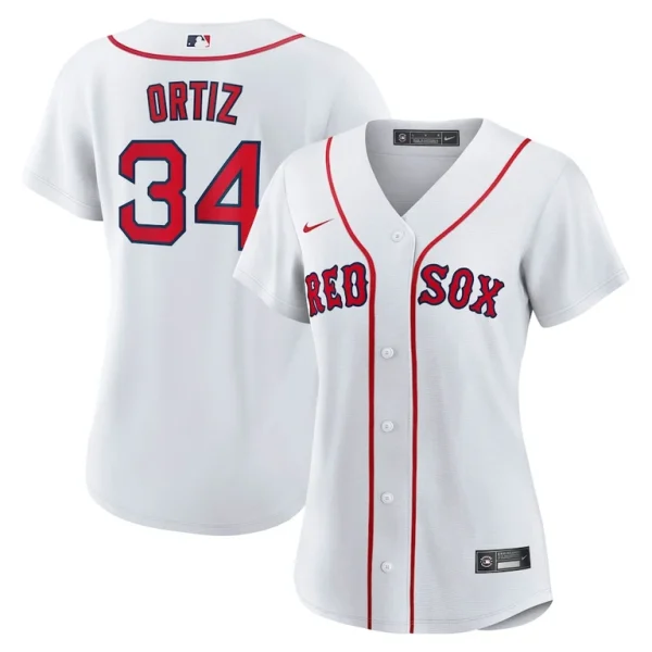 David ortiz boston red sox nike womens home replica jersey White