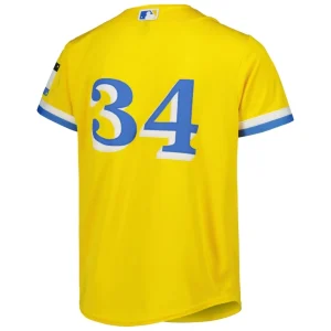 David ortiz boston red sox nike youth city connect replica player jersey Gold Yth L