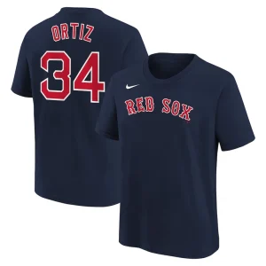 David ortiz boston red sox nike youth home player name number t shirt Navy