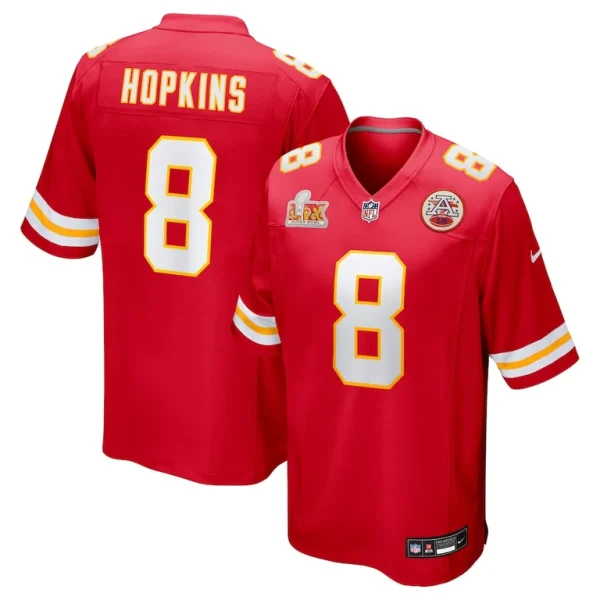 Deandre hopkins kansas city chiefs nike super bowl lix game player jersey Red