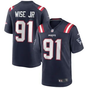 Deatrich wise jr. new england patriots nike game jersey Navy