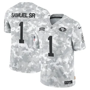 Deebo samuel sr san francisco 49ers nike 2024 salute to service limited jersey Arctic camo