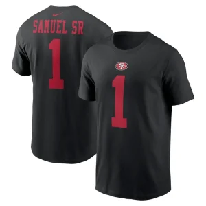 Deebo samuel sr san francisco 49ers nike player name number t shirt Black