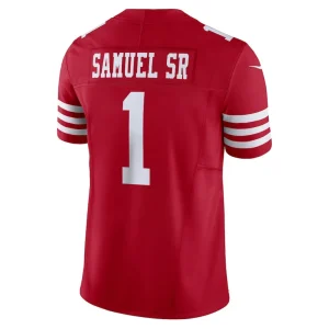 Deebo samuel sr san francisco 49ers nike vapor f.u.s.e. limited jersey Scarlet L
