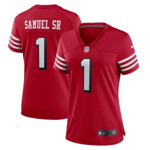 Deebo samuel sr san francisco 49ers nike womens alternate game jersey Scarlet