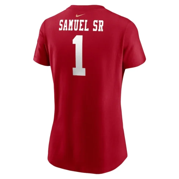 Deebo samuel sr san francisco 49ers nike womens player name number t shirt Scarlet L