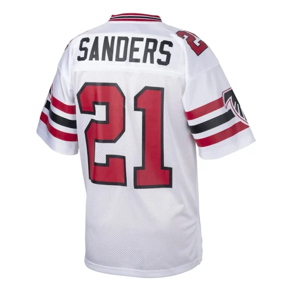 Deion sanders atlanta falcons 1989 mitchell ness authentic throwback retired player jersey White 44