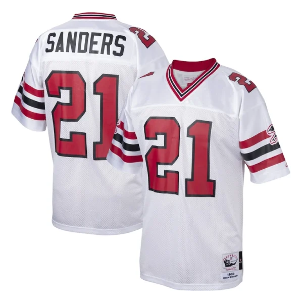Deion sanders atlanta falcons 1989 mitchell ness authentic throwback retired player jersey White
